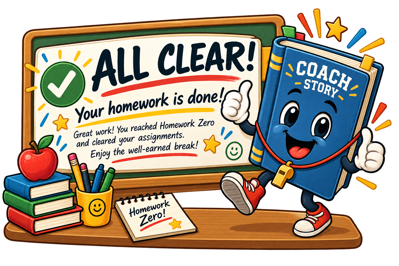 All clear! No missing assignments — you've reached Homework Zero.