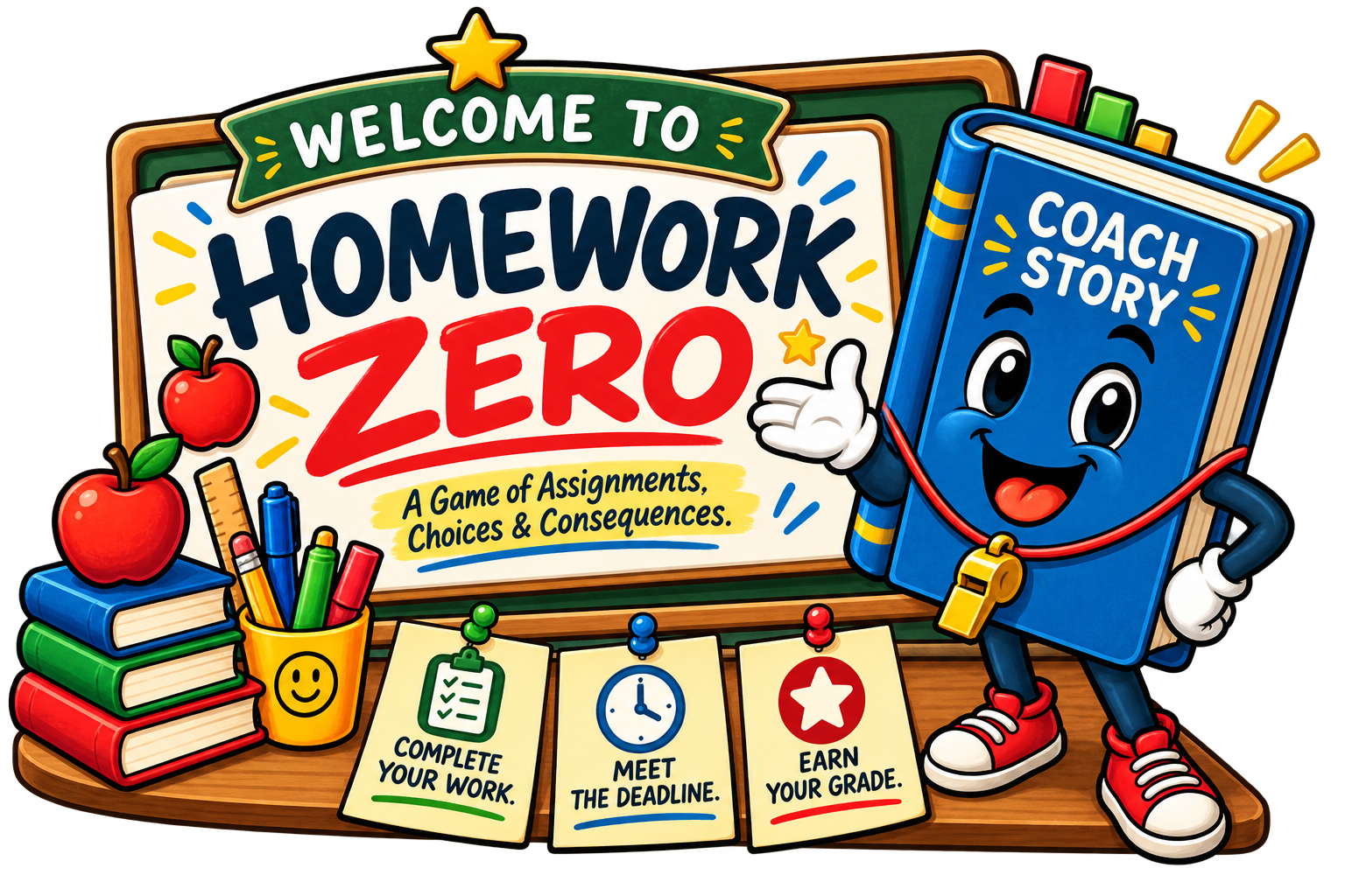 Welcome to Homework Zero — turn it in before Coach Story does
